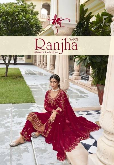 RANJHA VOL-2 BY RADHA TREND GEORGETTE WITH EMBROIDAEY SALWAR KAMEEZ MANUFACTURER IN INDIA 